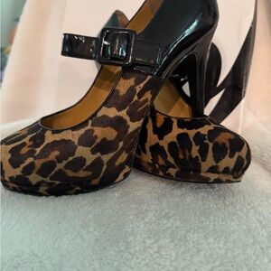 Leopard Print Mary Jane Heels
